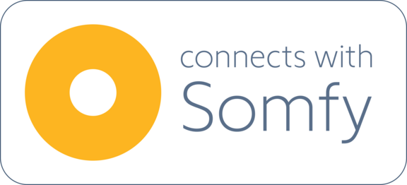 Connects with Somfy logo