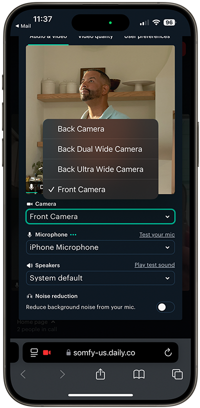 Camera options